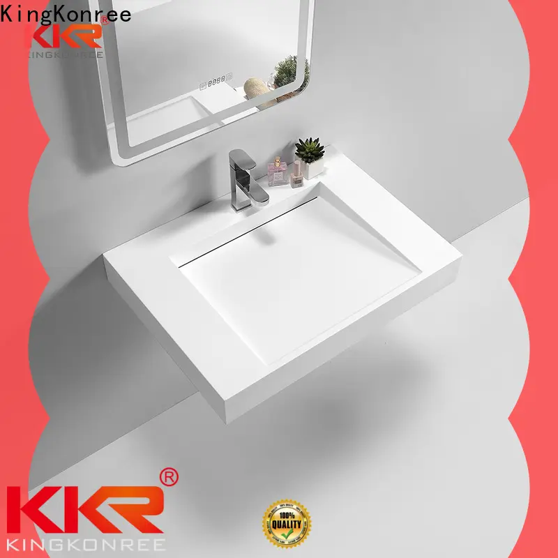 KingKonree bathroom modern wall sink customized for hotel 1