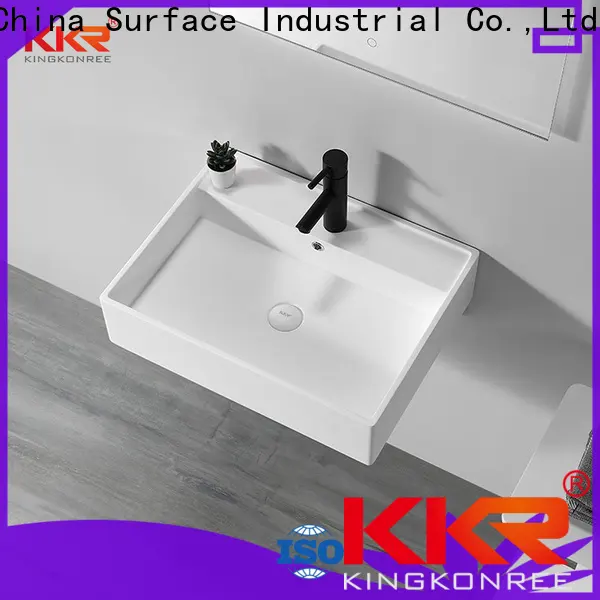 KingKonree wall hung concrete basin manufacturer for toilet 1