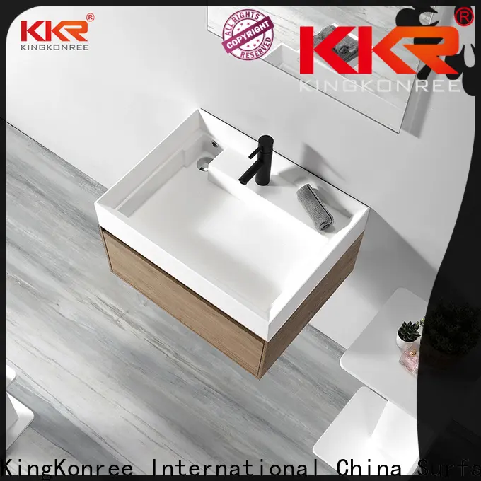 KingKonree approved table top basin cabinet design for hotel 1