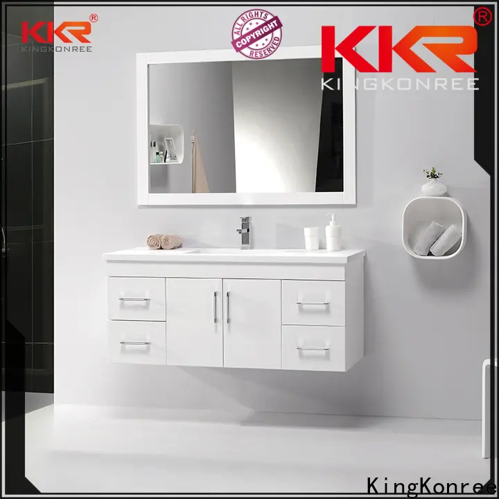 stable vanity with side cabinet customized for home 1