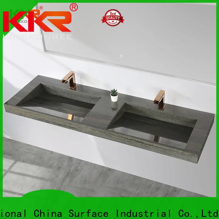 KingKonree brown trough wall mounted sink sink for toilet 1