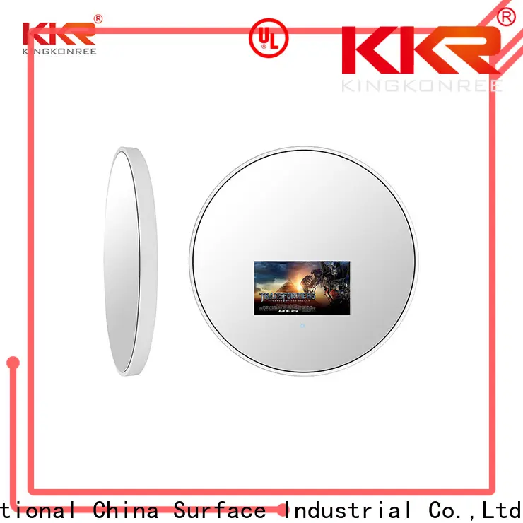 KingKonree handled led mirror customized design for toilet 1