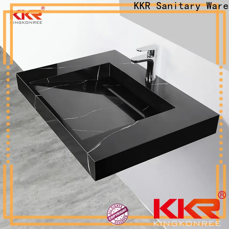 KingKonree wall hung concrete basin design for toilet 1