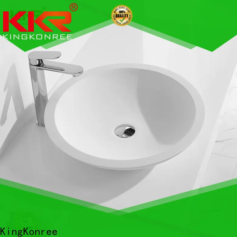 KingKonree marble rectangle above counter basin cheap sample for hotel 1