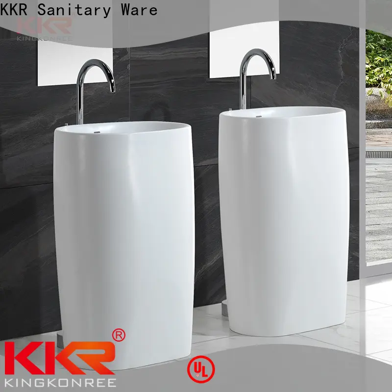 KingKonree solid freestanding pedestal basin manufacturer for home 1