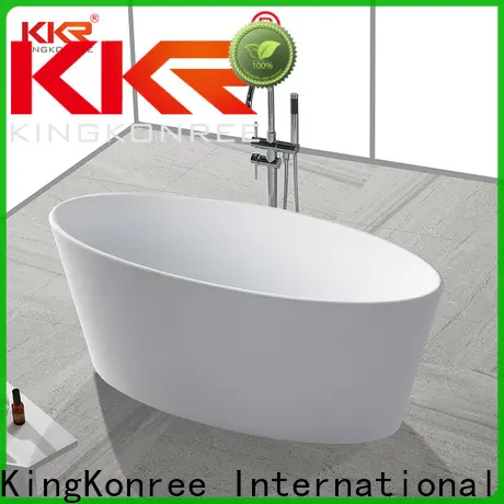 KingKonree bulk production stone bathtub free design for shower room 1