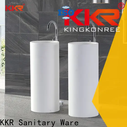 marble round freestanding basin customized for motel 1