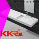 double attaching pedestal sink to wall design for hotel 1