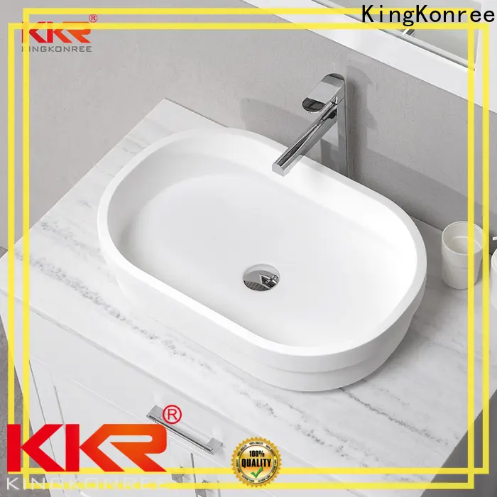 KingKonree white above counter bathroom sink vanity supplier for restaurant 1