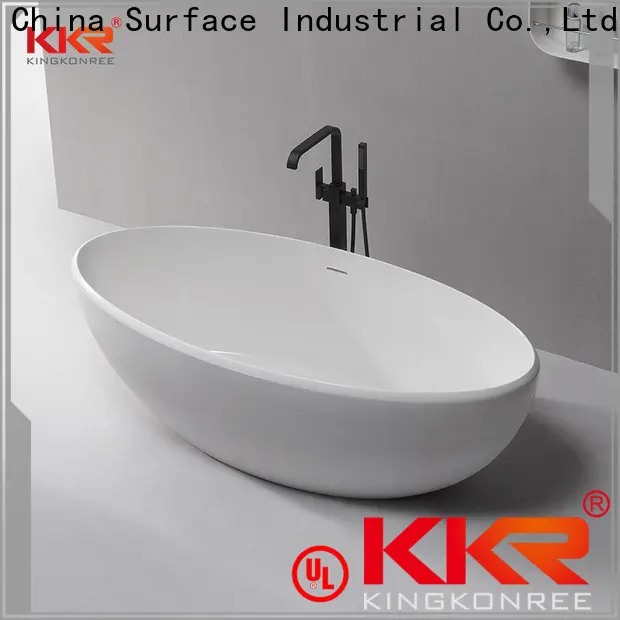 KingKonree white stone resin bathtub supplier for hotel 1