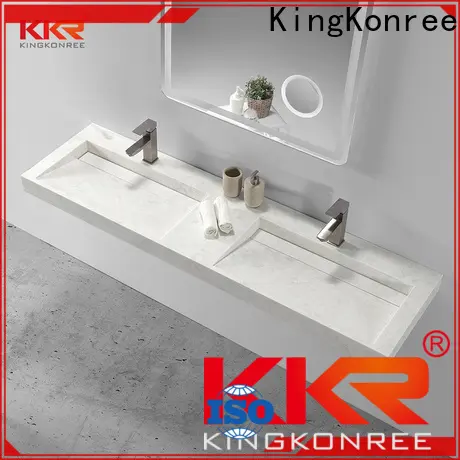 1400mm stone resin wall hung basin customized for bathroom 1
