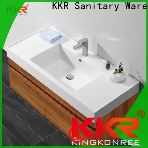 KingKonree rectangle sink basin with cabinet design for bathroom 1