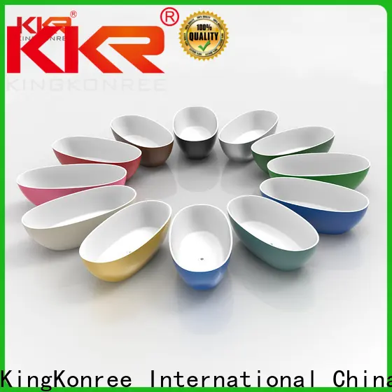 KingKonree on-sale stone resin bathtub at discount for hotel 1