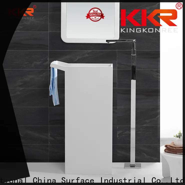 KingKonree marble pedestal sink design for motel 1