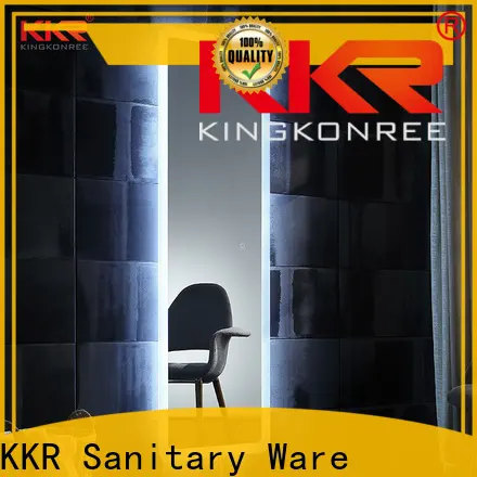 KingKonree concrete led mirror circl customized design for bathroom 1