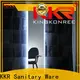 KingKonree concrete led mirror circl customized design for bathroom 1