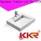 brown narrow wall hung basin customized for hotel 1