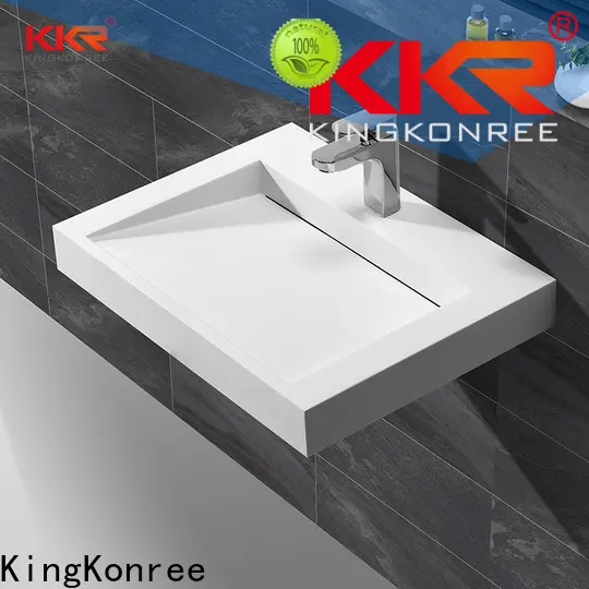 KingKonree square grohe wall hung basin customized for hotel 1