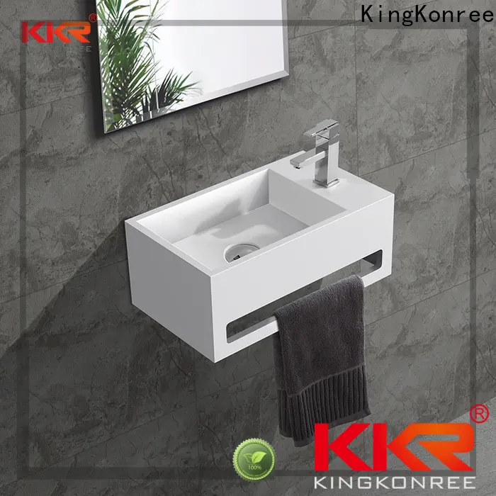 KingKonree 1400mm wall hung concrete basin manufacturer for hotel 1