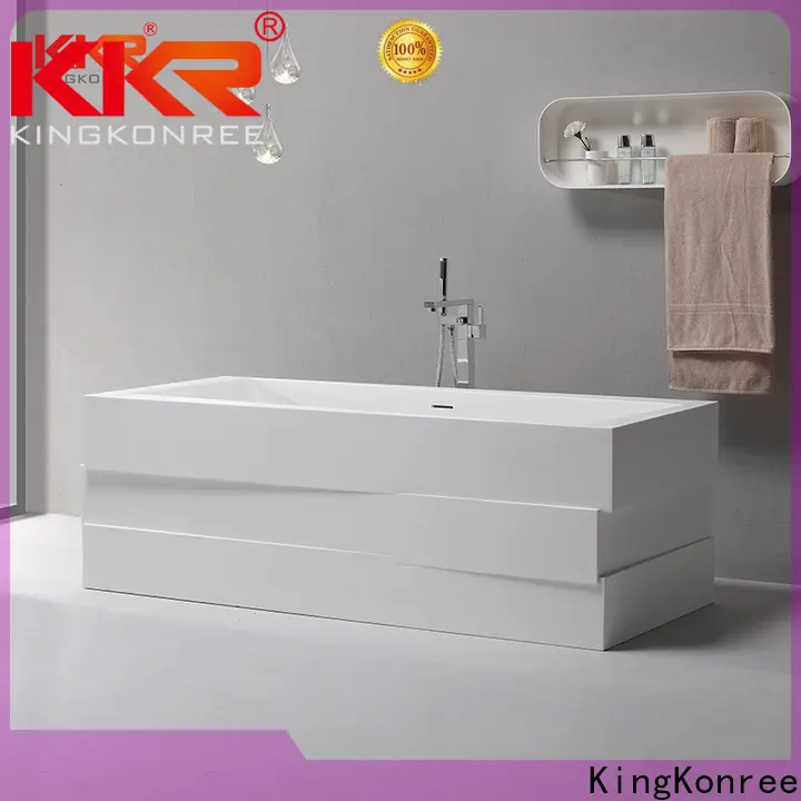 KingKonree finish resin freestanding bathtub ODM for bathroom 1