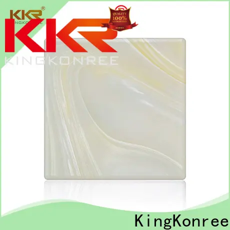 KingKonree marble translucent solid surface material under-mount for home 1