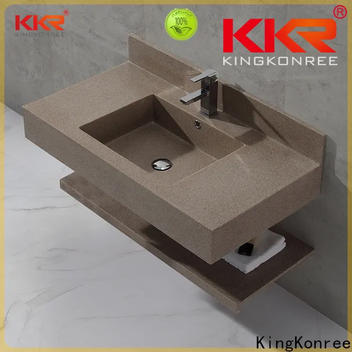 mirror square wall hung basin supplier for hotel 1