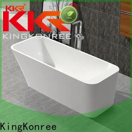 KingKonree white round freestanding bathtub ODM for bathroom 1