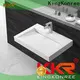 KingKonree black wall hung semi pedestal basin manufacturer for toilet 1