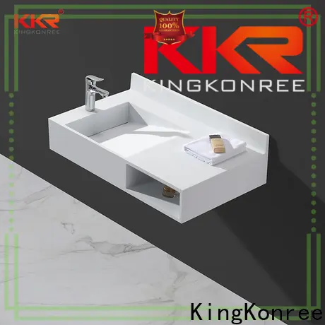 KingKonree luxury wall hung concrete basin manufacturer for bathroom 1
