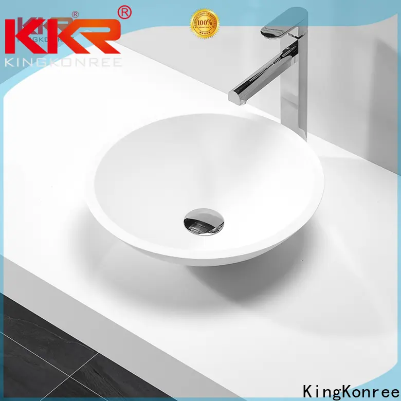 KingKonree white small above counter bathroom sinks at discount for hotel 1