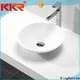 KingKonree white small above counter bathroom sinks at discount for hotel 1
