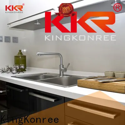 KingKonree L shape solid oak bathroom worktop personalized for restaurant 1