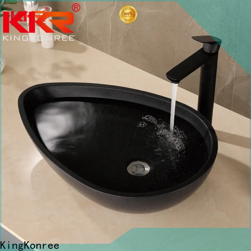 KingKonree black above counter lavatory sink supplier for home 1