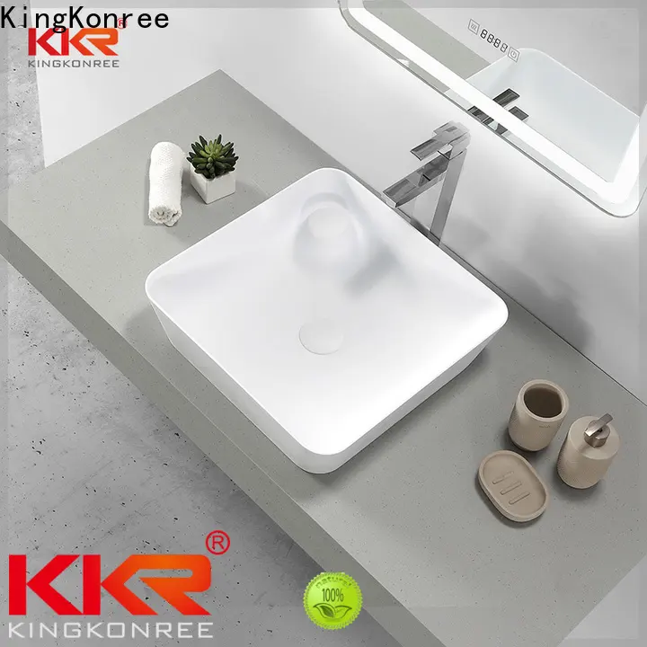 KingKonree white bathroom above counter basins at discount for restaurant 1