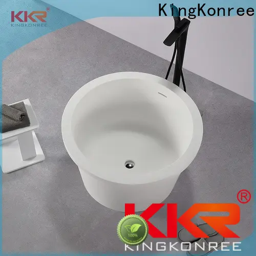 KingKonree white freestanding bathtub at discount for hotel 1