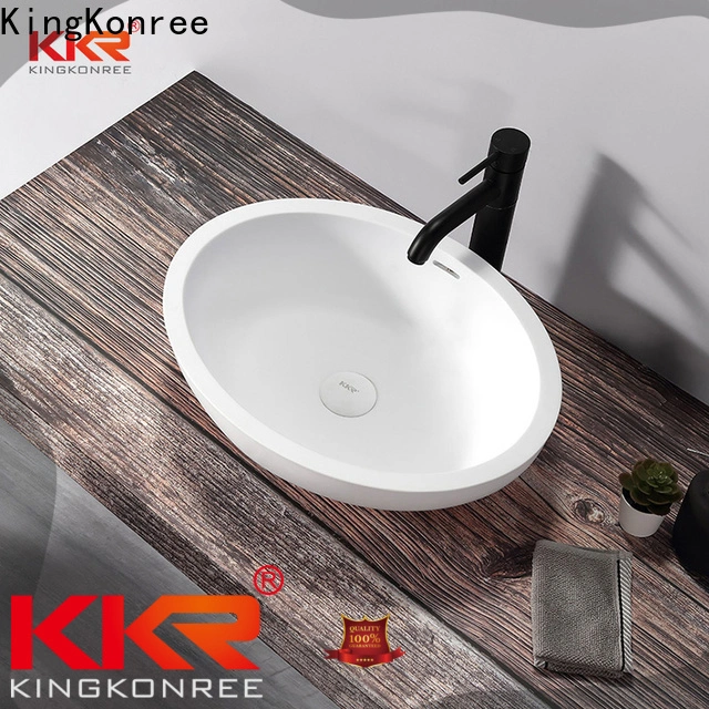 KingKonree above counter bathroom sink vanity supplier for hotel 1