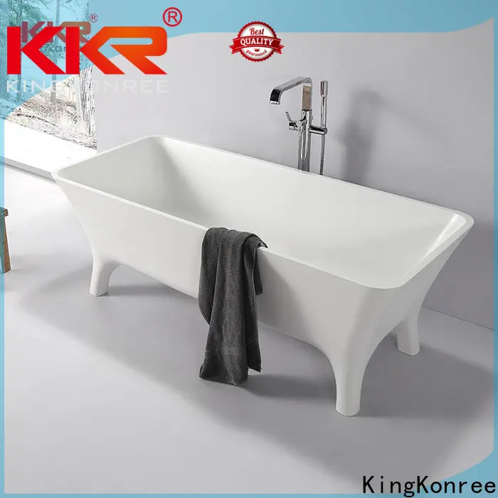 KingKonree bulk production freestanding acrylic soaking tubs custom for family decoration 1