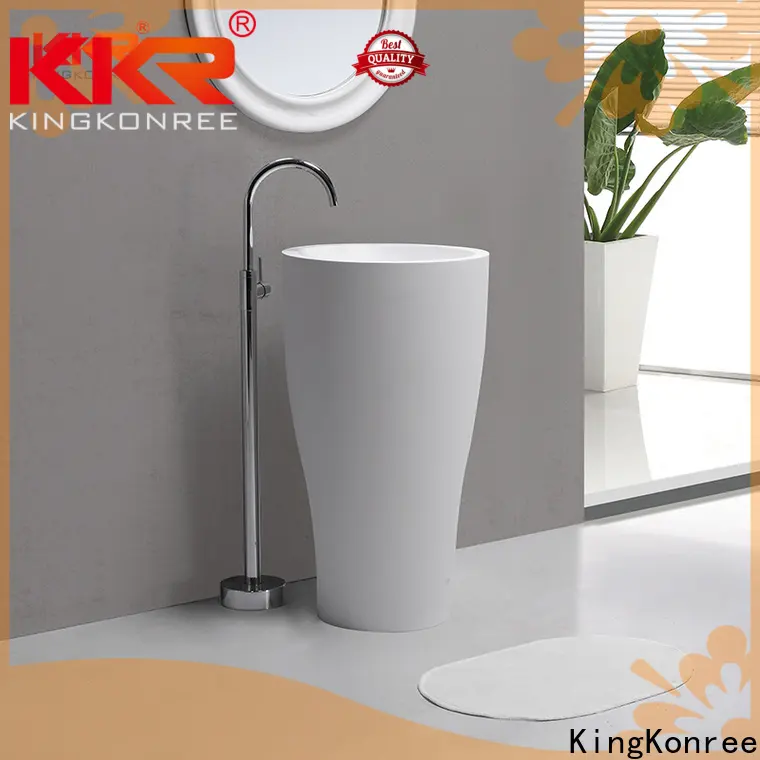 KingKonree free standing sink bowl factory price for motel 1