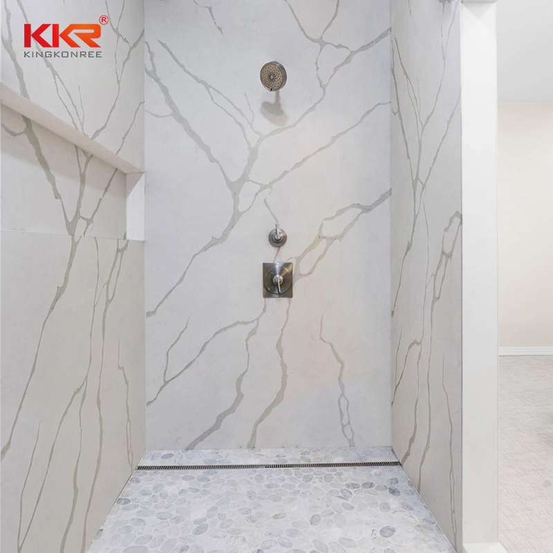 Mur de douche en marbre cultivé Un mélange de luxe et de fonctionnalité 1