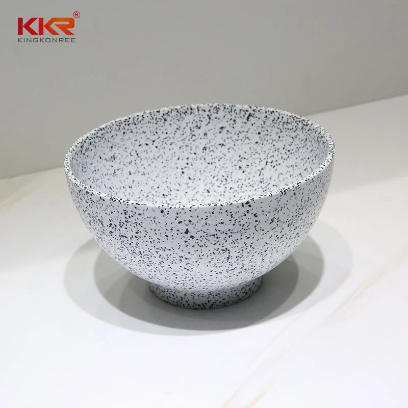 Diseño de moda de piedra artificial Terrazzo Pequeñas cuencas de lavado fregadero 1