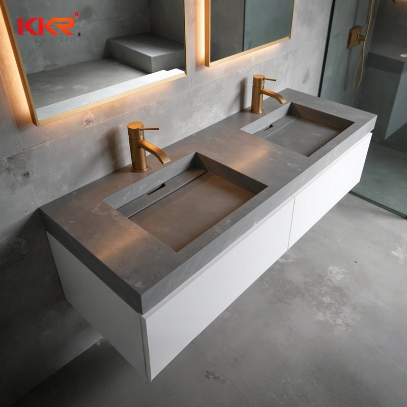 European Bathroom Vanity Cabinet with Sink and Marble Basin KKR-M8861 1