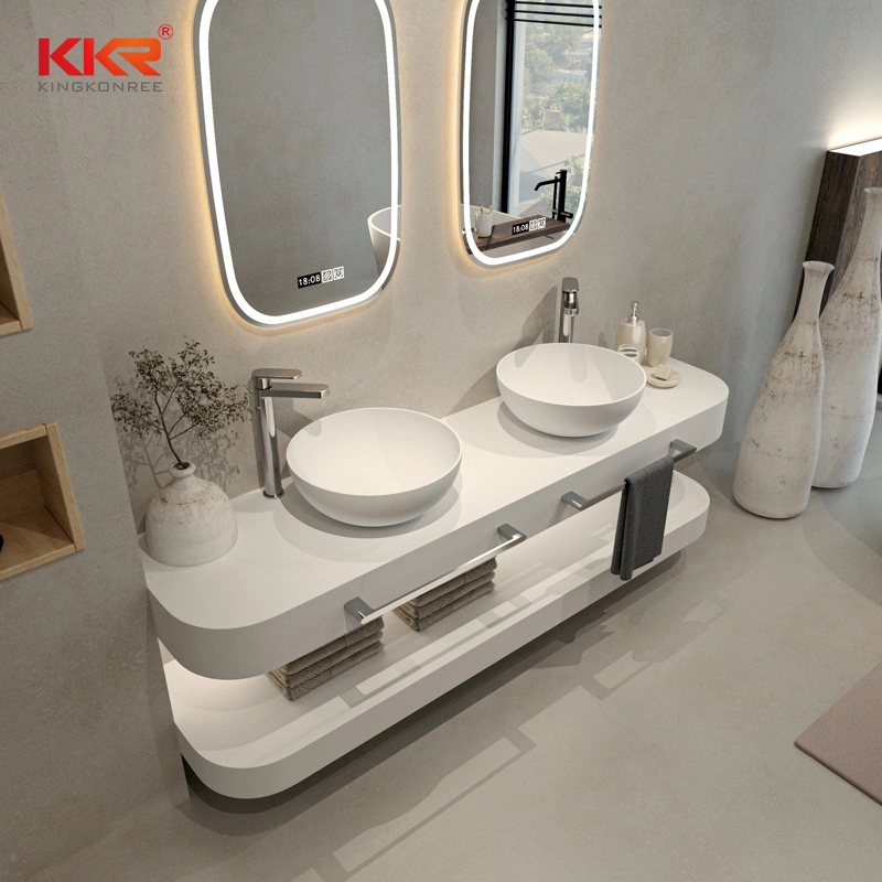 مصارف مزدوجة تصاميم الحمام الرخامي غسل حوض حديث التصميم الحجم الطويل الحمام الحمام السطح الصلب حوض غسل 1