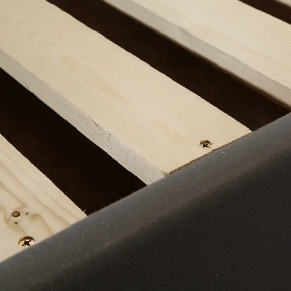 CJ-7 | JLH Modern Adjustable Fabric Wooden Bed Frame / Easy Assembly / Strong Wood Slat Support 3