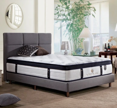 MB3301 JLH Classic Upholstered Headboard Grey Full-Size Flexible Bed 1