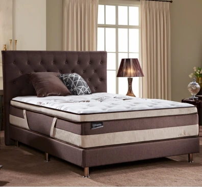 MB3319Tufted Button Upholstered Twin Headboard In Brwon Bedroom Furniture Bed 1