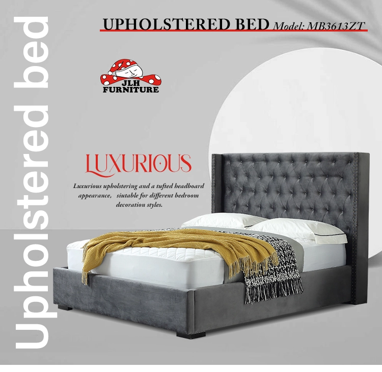  JLH Mattress 弾力性のあるビジネスに最適な白い布張りのベッド 2