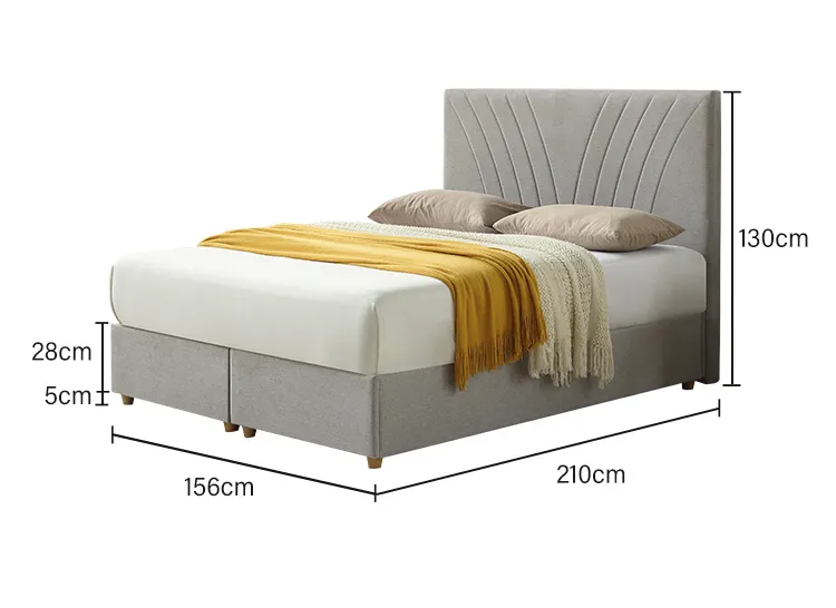 Nueva cama tapizada de tamaño completo para negocios o casa de huéspedes. 7