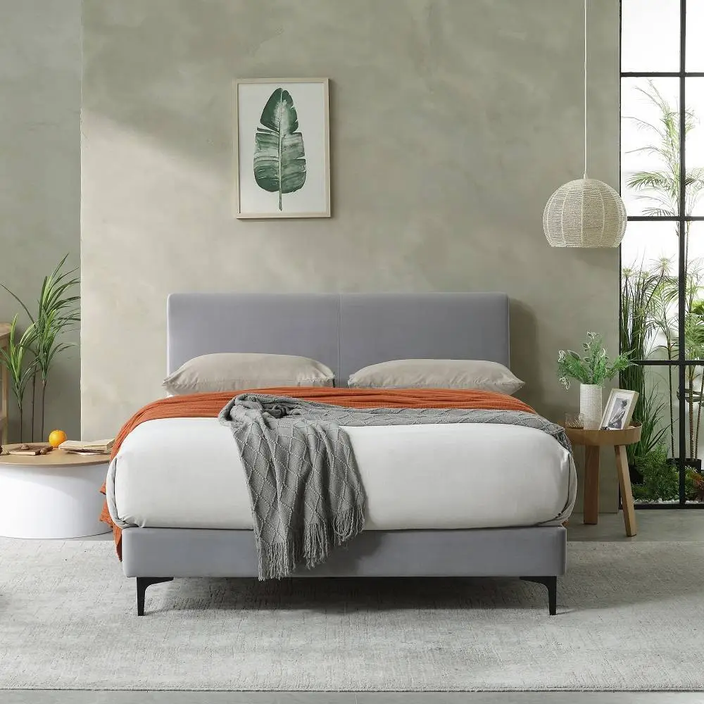 MB3630ZT |  2022 Simple Light grey upholstered bed for adult 1
