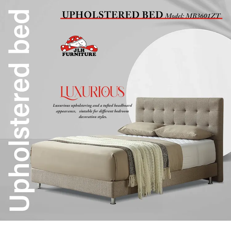JLH Mattress upholstered headboard full bed company delivered easily 2