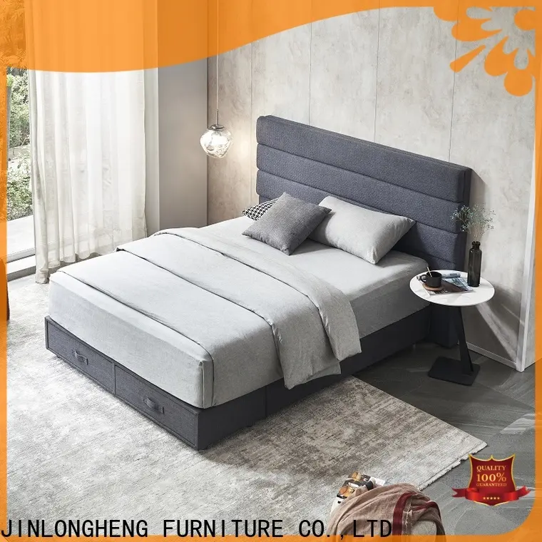 JLH robuste strutture letto in legno per ufficio per camera da letto 1